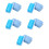 5Sets Versatile Blue Chalkboard Erasers Made with Coral Fleece 8