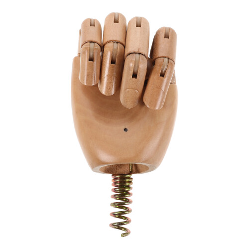3Pcs Realistic Wooden Hand Figurines with Movable Joints for Display