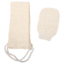 10Pcs Beige Back Scrubber Gloves Sisal Exfoliating Bath Towels Set