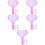 25Pcs Practical Rosy Handheld Whiteboards Single-Sided Erasable 8