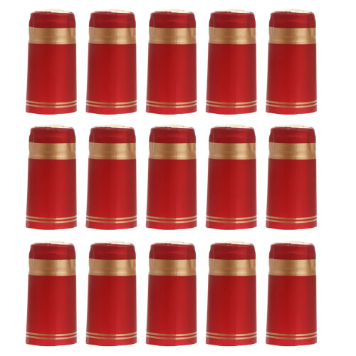 100Pcs Reliable Plastic Red Shrink Tops for Sealing 1