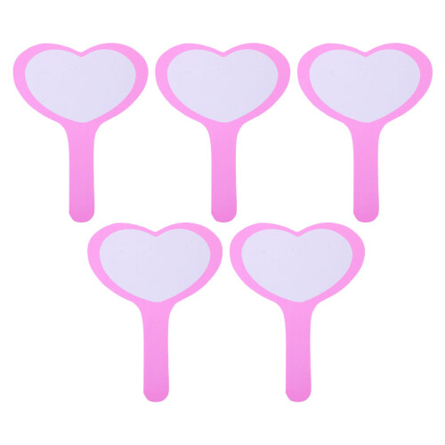 25Pcs Practical Rosy Handheld Whiteboards Single-Sided Erasable 2