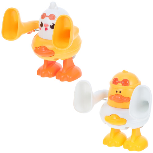 6Pcs Assorted Color Wind Up Chick Figurine Durable Plastic Jumping Toy 2