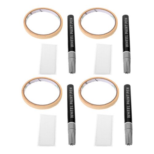 4Sets Quick Dry Car Wheel Scratch Repair Pen Plastic Touchup Paint Kit