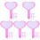 25Pcs Practical Rosy Handheld Whiteboards Single-Sided Erasable 4