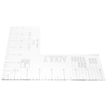 4Pcs T-Shirt Ruler Guides in White Acrylic for Craft Sewing Precision