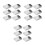 18Pcs Compact Stainless Steel Jewelry Bead Scoops Flat Silver 7