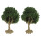 6Pcs Miniature Landscape Trees Green Plastic Model Railroad Scenery 1