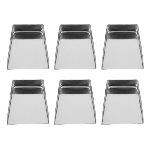 18Pcs Compact Stainless Steel Jewelry Bead Scoops Flat Silver 1