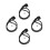 4Sets Black ABS Handheld Shower Sprayer with Stop Switch High Pressure 8