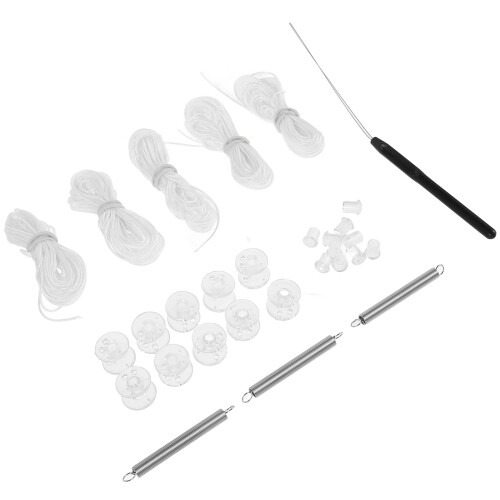 3Sets Rv Awning Pull Rod Pleated Shade Repair Kit White Pom Material 1