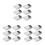 18Pcs Compact Stainless Steel Jewelry Bead Scoops Flat Silver 5