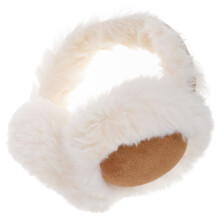5Pcs Beige Plush Winter Ear Muff Foldable Faux Ear Warmer for Kids