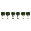 6Pcs Miniature Landscape Trees Green Plastic Model Railroad Scenery 6