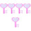 25Pcs Practical Rosy Handheld Whiteboards Single-Sided Erasable 5