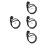 4Sets Black ABS Handheld Shower Sprayer with Stop Switch High Pressure 7