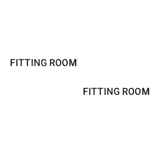 2Sets Self-Adhesive Acrylic Fitting Room Door Signs Decals 2