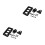 2Pcs Black Metal Plate Mounting Bracket for Car License Plates Durable 4