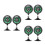6Pcs ABS Car Dashboard Compass Compact Suction Cup for Vehicle Use 3