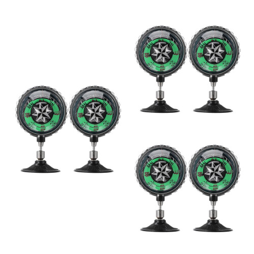 6Pcs ABS Car Dashboard Compass Compact Suction Cup for Vehicle Use 2