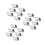 18Pcs Compact Stainless Steel Jewelry Bead Scoops Flat Silver 8