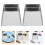 18Pcs Compact Stainless Steel Jewelry Bead Scoops Flat Silver 10