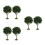 6Pcs Miniature Landscape Trees Green Plastic Model Railroad Scenery 7