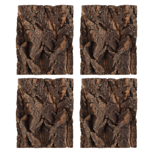 16Pcs Coffee Reptile Bark Hideouts for Terrarium Climbing and Basking 1