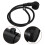 4Sets Black ABS Handheld Shower Sprayer with Stop Switch High Pressure 10
