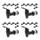 24Pcs Water Cooler Spigot Plastic Replacement Faucets Black Durable 4