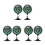 6Pcs ABS Car Dashboard Compass Compact Suction Cup for Vehicle Use 6