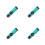 4Sets Green Metal Kazoo for Party Performance Beginner Friendly Gift 5