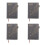 4Pcs Multifunctional 2025 Schedule PU Planner Notebook Grey for School 6