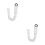 2Pcs White Bathroom Tub Drain Pipe Flexible Ps Plastic Odor Prevention 7