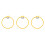 3Pcs Adjustable Yellow Plastic Embroidery Hoop Circles for DIY Sewing 3