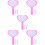 25Pcs Practical Rosy Handheld Whiteboards Single-Sided Erasable 9