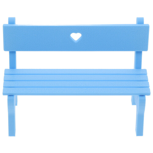 4Pcs Blue Pla Mini Bench Figure for Miniature House Accessories 1