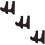 3Pairs Wood Baseball Bat Holders Black Multi-Functional Display Racks 10