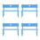4Pcs Blue Pla Mini Bench Figure for Miniature House Accessories 5