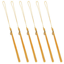 12Pcs Golden Graduation Cap Tassels Polyester Zinc Alloy Durable Decor