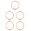 5Sets Wooden Cross Stitch Hoop Frame Adjustable DIY Sewing Craft Tool 4
