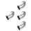 4Pcs Silver Brass Shower Elbow Adapter for Flexible Angle 6