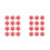 24Pcs Red Felt Christmas Cup Pads Snowflake Coasters for Home Use 5
