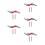 5Pcs Red Masonry Restoration Tool with Durable Brick Joint Cleaner 9