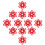 24Pcs Red Felt Christmas Cup Pads Snowflake Coasters for Home Use 2