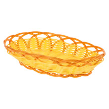 5Pcs Khaki Woven Fast Food and Fruit Storage Basket Practical