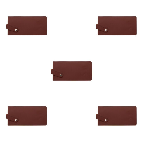 5Pcs Brown PU Kitchen Guards Compact Storage Sheaths 1