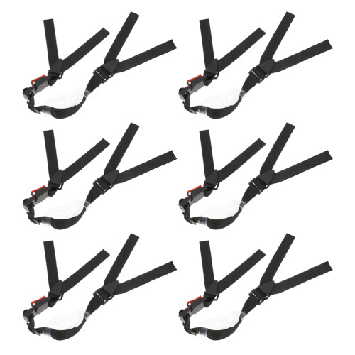 12Pcs Ergonomic Black Hard Hat Chin Straps Uv-Resistant Work