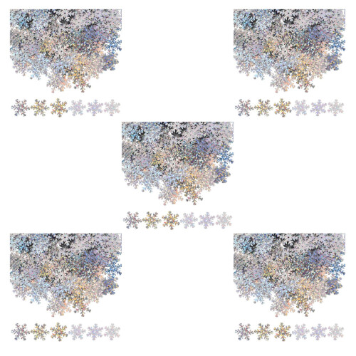 5Pcs Small Silver Snowflake Glitter Sequins for Christmas Craft Uses 2