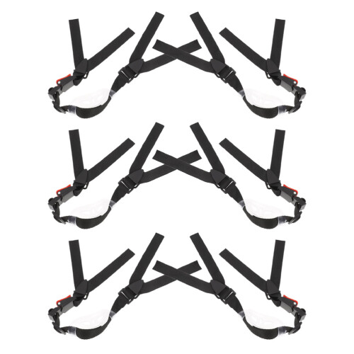 12Pcs Ergonomic Black Hard Hat Chin Straps Uv-Resistant Work 2